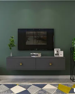 TV stolík Zuzu 120 - Anthracite, Gold