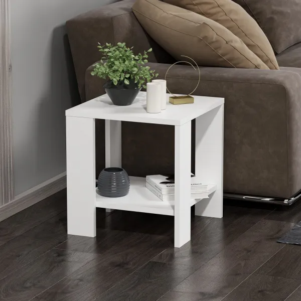 Príručný stolík / Odkladací stolík Midi Yan - White