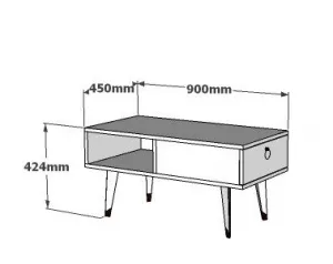 Konferenčný stolík Delux - White