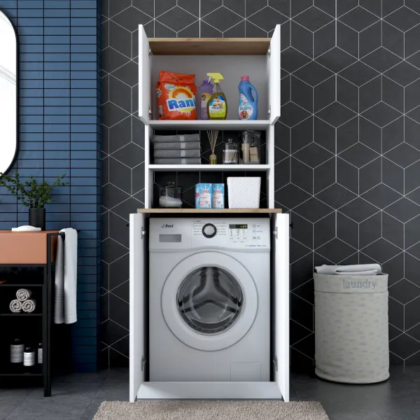 Skrinka na práčku KD102 - 2160 - Walnut