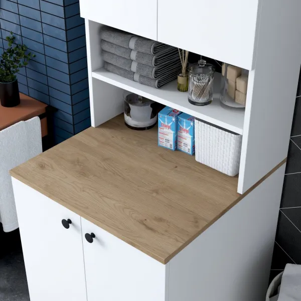 Skrinka na práčku KD102 - 2160 - Walnut