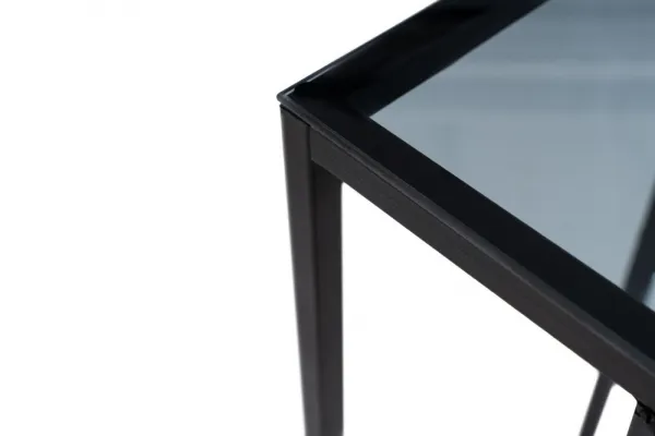 Príručný stolík / Odkladací stolík Alaska C - Smoked Glass