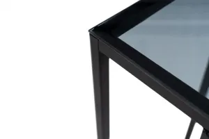 Príručný stolík / Odkladací stolík Alaska C - Smoked Glass
