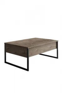 Kalune Design Sada nábytku do obývacího pokoje Luxe ořech/černá