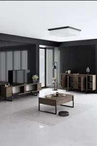Kalune Design Sada nábytku do obývacího pokoje Luxe ořech/černá