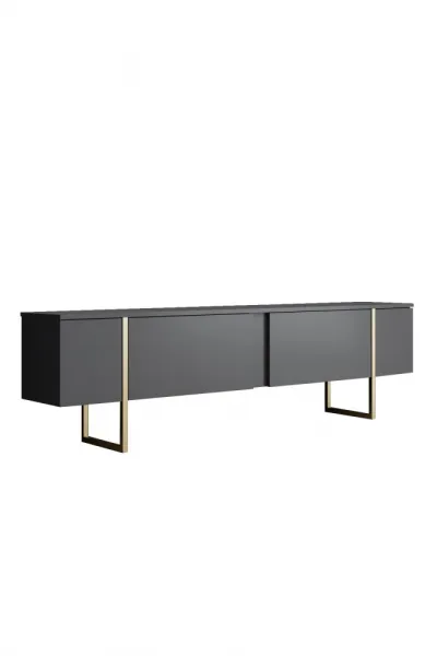 Kalune Design Sada nábytku do obývacího pokoje Luxe antracit/zlatá