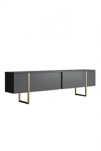 Kalune Design Sada nábytku do obývacího pokoje Luxe antracit/zlatá