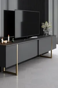 Kalune Design Sada nábytku do obývacího pokoje Luxe antracit/zlatá