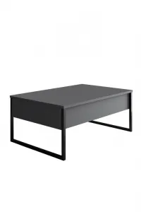 Living Room Furniture Set Luxe - Anthracite, Black