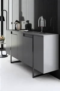 Konzolový stolík Luxe - Anthracite, Black