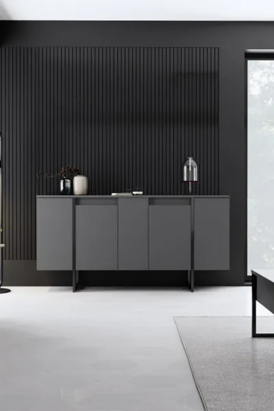 Konzolový stolík Luxe - Anthracite, Black