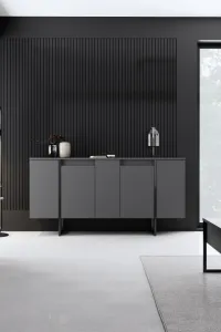 Konzolový stolík Luxe - Anthracite, Black