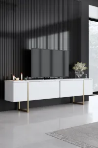 Living Room Furniture Set Luxe - White, Gold