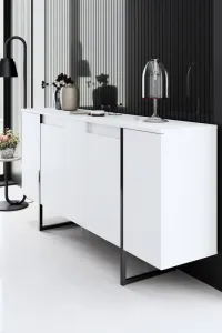 Konzolový stolík Luxe - White, Black