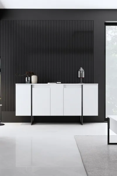 Konzolový stolík Luxe - White, Black