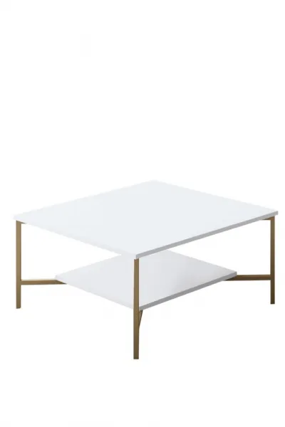 Kalune Design Sada nábytku do obývacího pokoje Gold Line bílá/zlatá