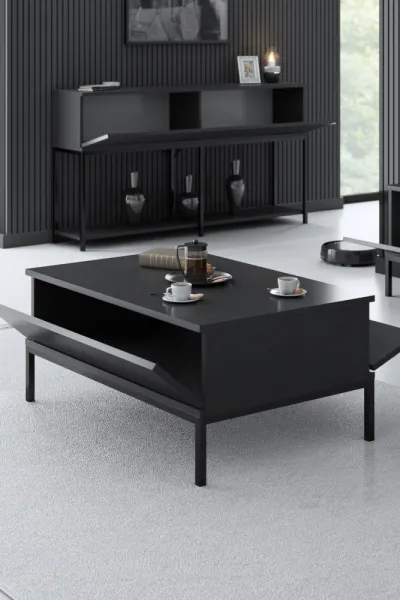 Konferenčný stolík Lord - Anthracite, Black