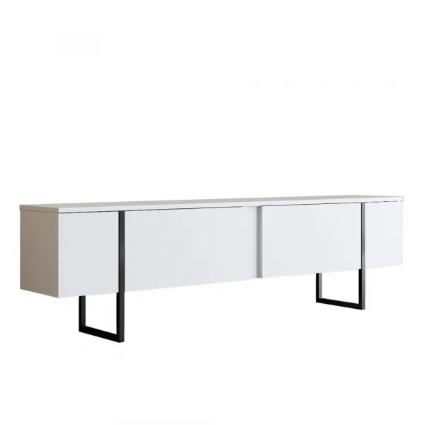 TV stolík Luxe - White, Black