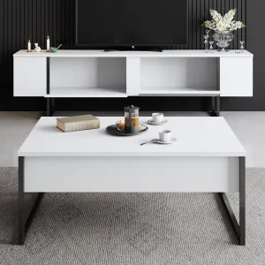 TV stolík Luxe - White, Black