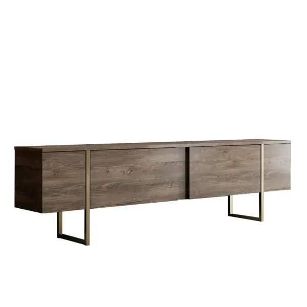Kalune Design Sada nábytku do obývacího pokoje Luxe ořech/zlatá II