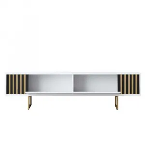 TV stolík Gold Line - White, Gold