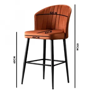 Bar Stool Set (4 Pieces) Rubi - Tile Red