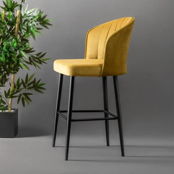 Bar Stool Set (2 Pieces) Rubi - Yellow
