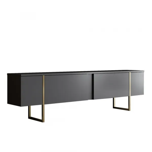 Kalune Design Sada nábytku do obývacího pokoje Luxe antracit/zlatá II