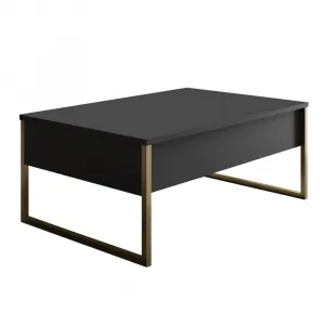 Kalune Design Sada nábytku do obývacího pokoje Luxe antracit/zlatá II