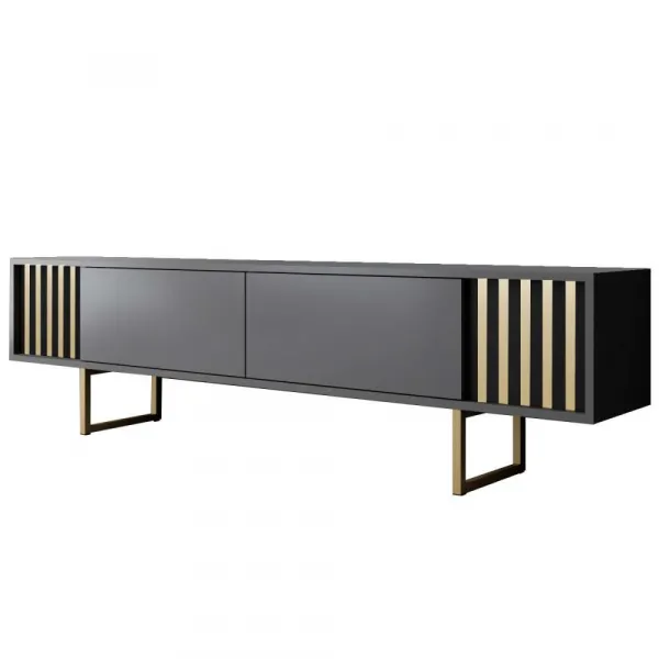 TV stolík Gold Line - Anthracite, Gold