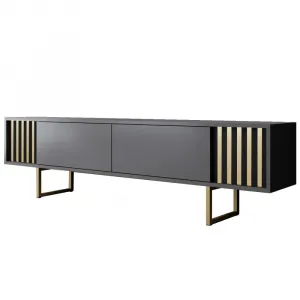 TV stolík Gold Line - Anthracite, Gold