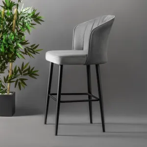 Bar Stool Set (2 Pieces) Rubi - Grey