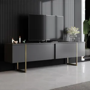 Kalune Design Sada nábytku do obývacího pokoje Luxe antracit/zlatá II