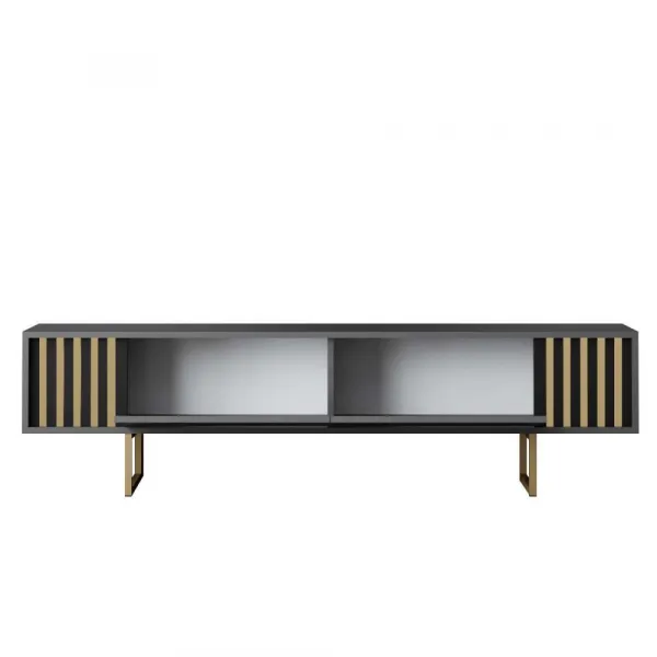 TV stolík Gold Line - Anthracite, Gold