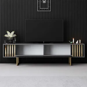 TV stolík Gold Line - Anthracite, Gold