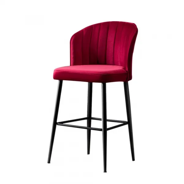 Bar Stool Set (2 Pieces) Rubi - Claret Red