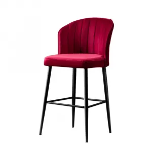 Bar Stool Set (2 Pieces) Rubi - Claret Red