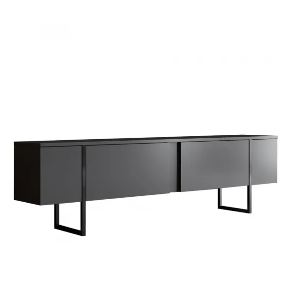 Kalune Design Sada nábytku do obývacího pokoje Luxe antracit/černá II