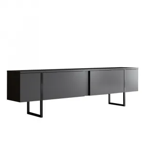 Kalune Design Sada nábytku do obývacího pokoje Luxe antracit/černá II