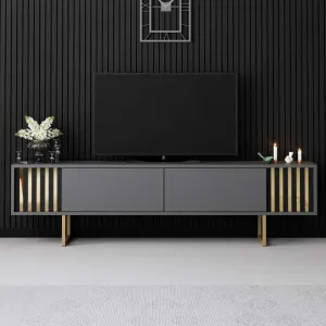 TV stolík Gold Line - Anthracite, Gold