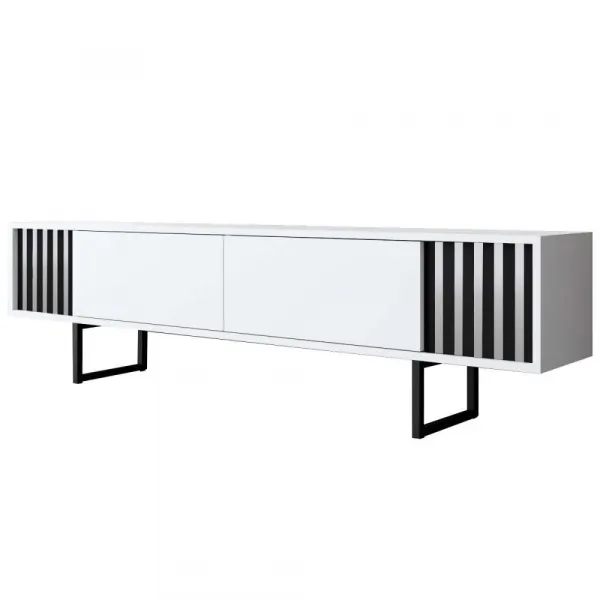 TV stolík Chrome Line - White, Black