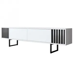 TV stolík Chrome Line - White, Black