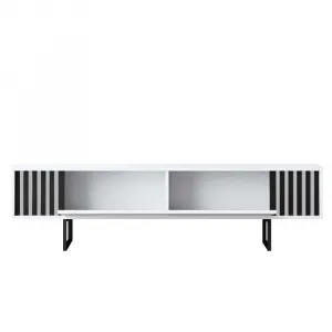 TV stolík Chrome Line - White, Black