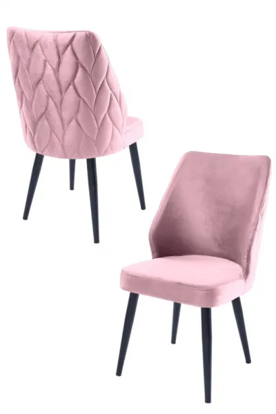 Súprava stoličiek (4 kusy) Pufi - Lilac, Black