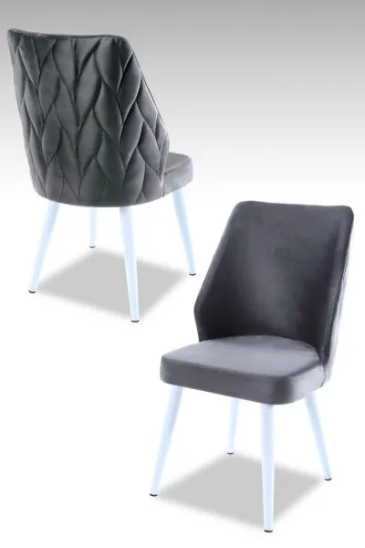 Súprava stoličiek (2 kusy) Pufi - Grey, White