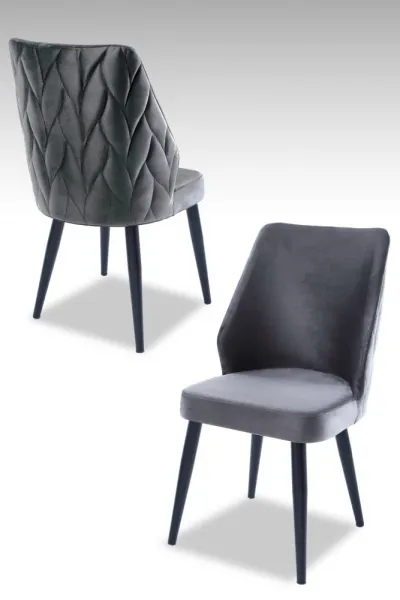 Súprava stoličiek (2 kusy) Pufi - Grey, Black