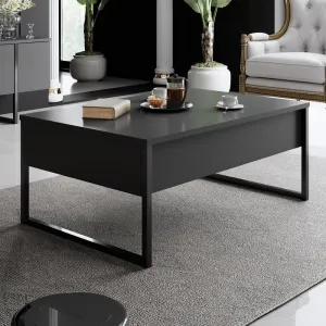 Kalune Design Sada nábytku do obývacího pokoje Luxe antracit/černá II
