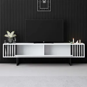 TV stolík Chrome Line - White, Black