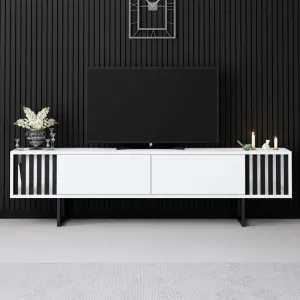 TV stolík Chrome Line - White, Black