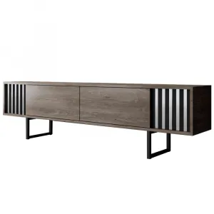 TV stolík Chrome Line - Walnut, Black